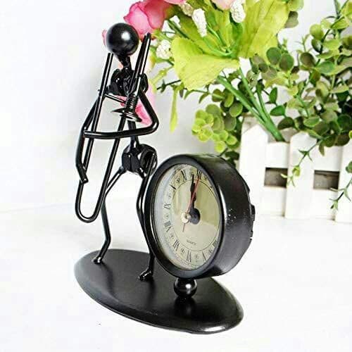 摆件挂件+ホームデコレーション時計独創Unrealのメタルクラフトトロンボーン