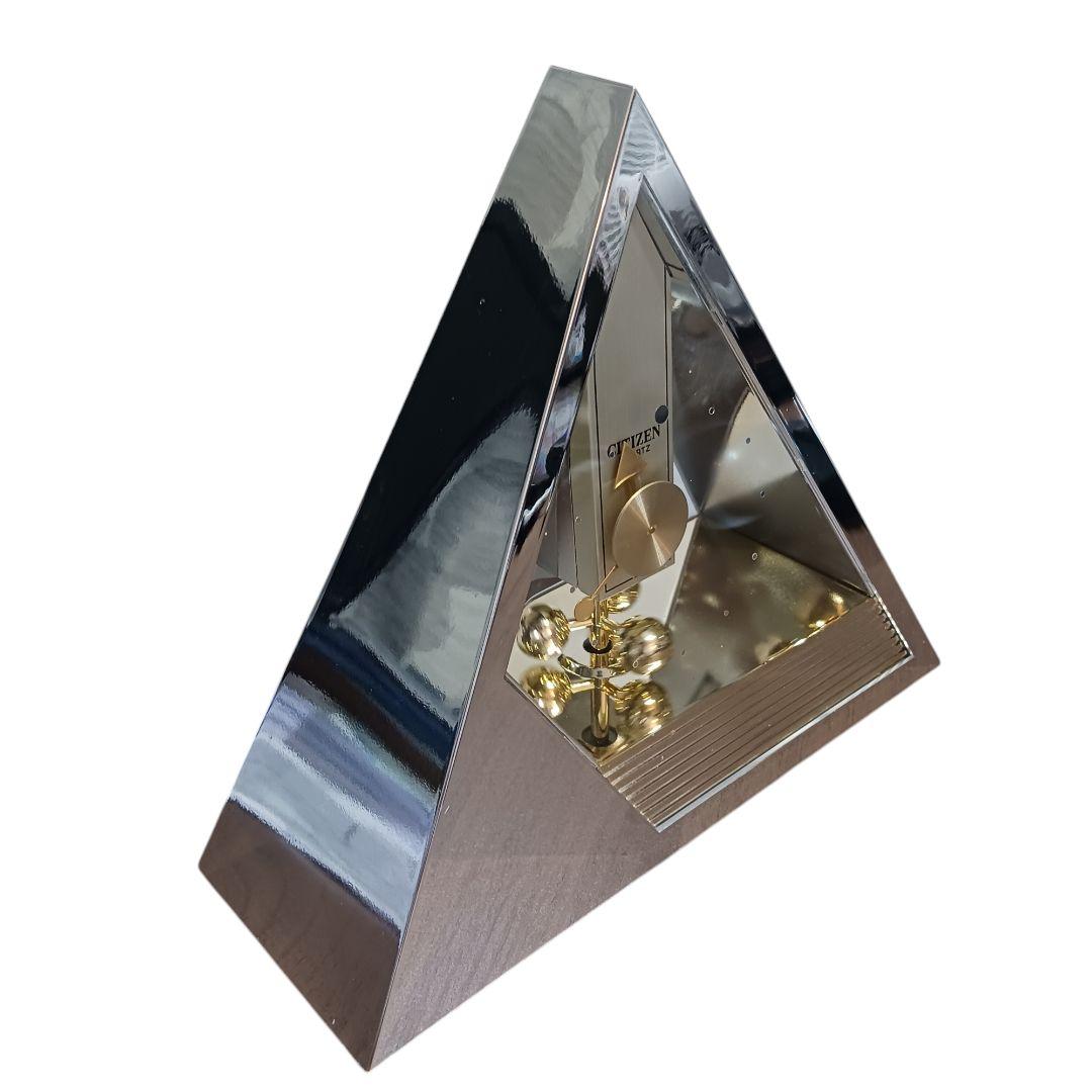 [美品]CITIZEN クォーツ置き時計 トライアングル