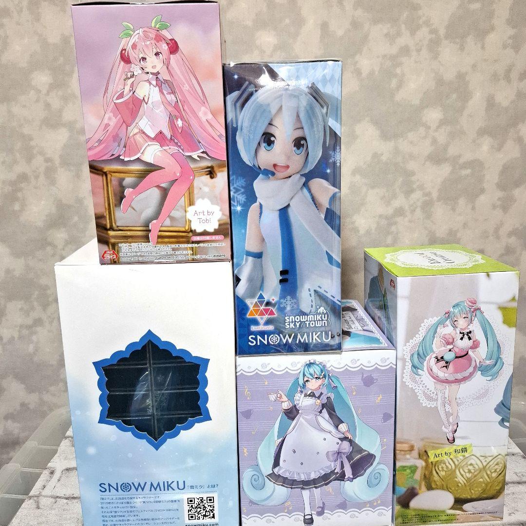初音ミク フィギュア5点セット 未開封 まとめ売り 一番くじ 雪ミク 桜ミク 他