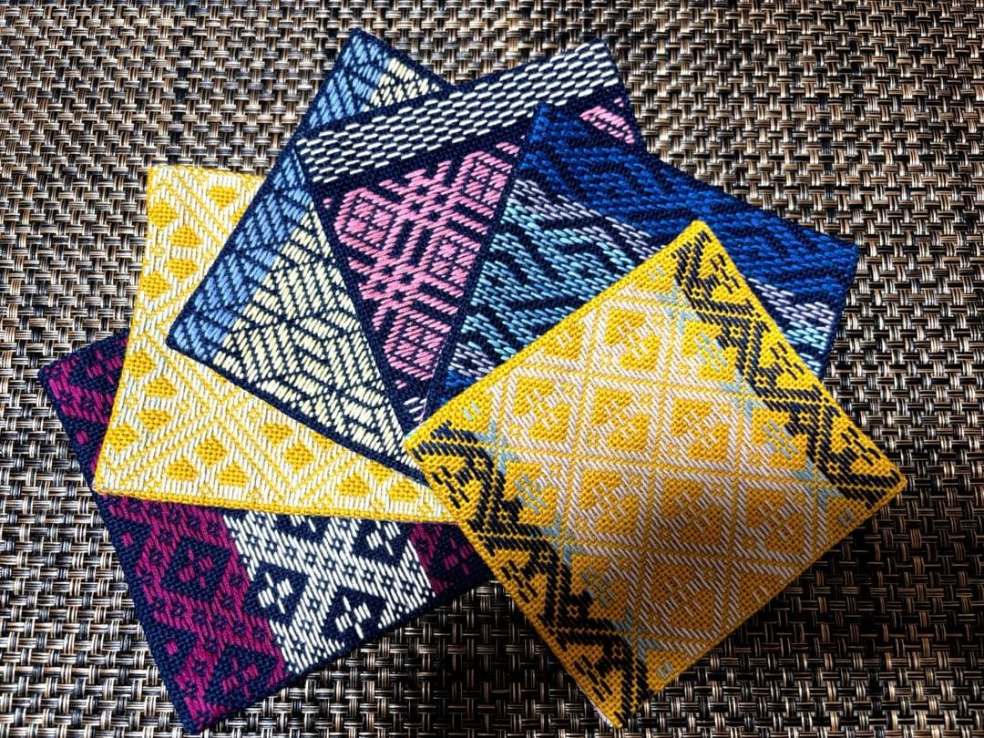 こぎん刺し　コースターサイズマット　10枚