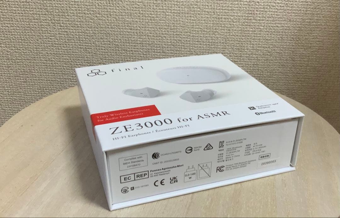新品未開封　final ZE3000 for ASMR ワイヤレスイヤフォン