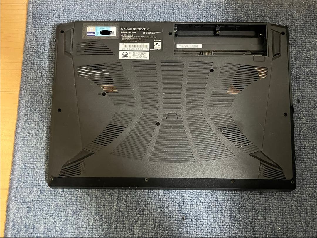 ジャンク G-GEAR i7 9750h rtx 2060 N1573K
