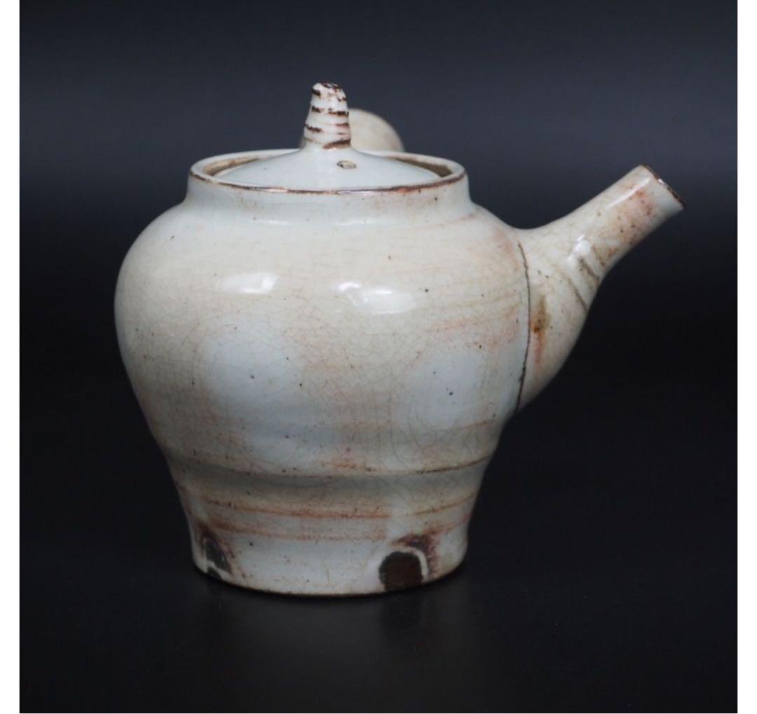 送料無料　作家物　鉄砲口横手急須　茶道具