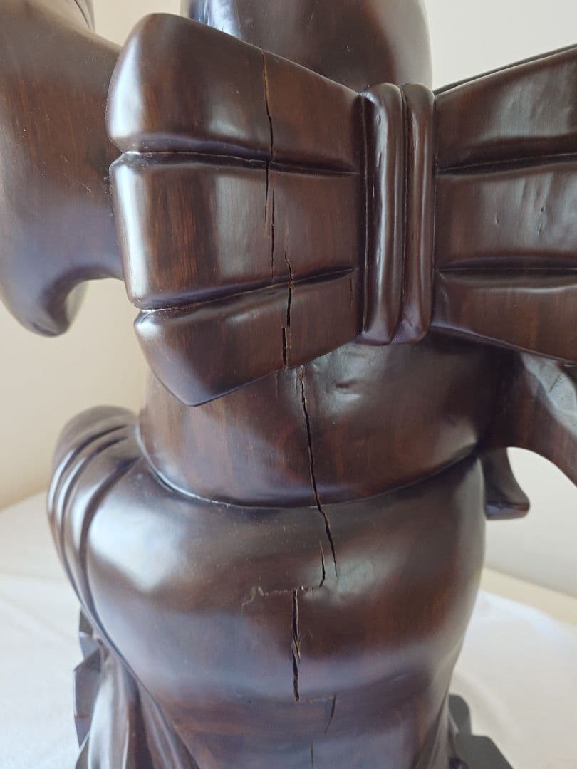 【黒檀 大黒天・恵比寿像 2体セット 高さ約63cm】