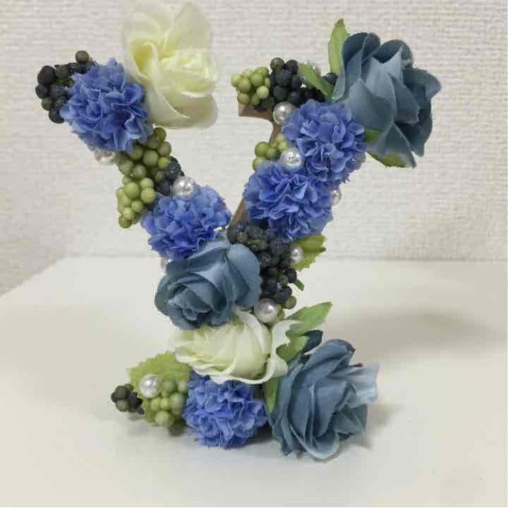 イニシャルフラワー３つセット♡オブジェ♡ウェルカムボード