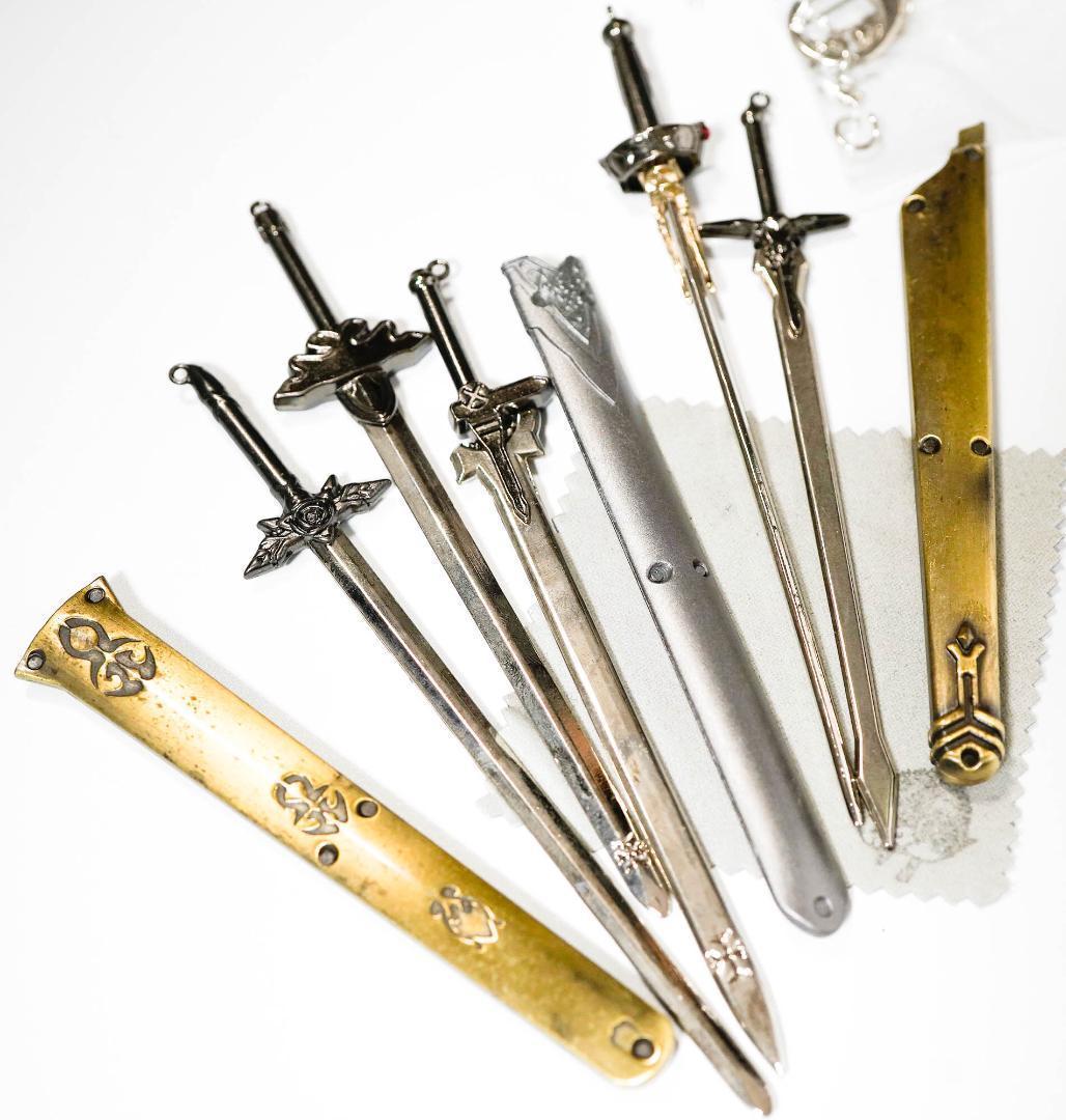 キーホルダーセット　ソードアートオンライン SAO 刀 リボン袋付【残3のみ】