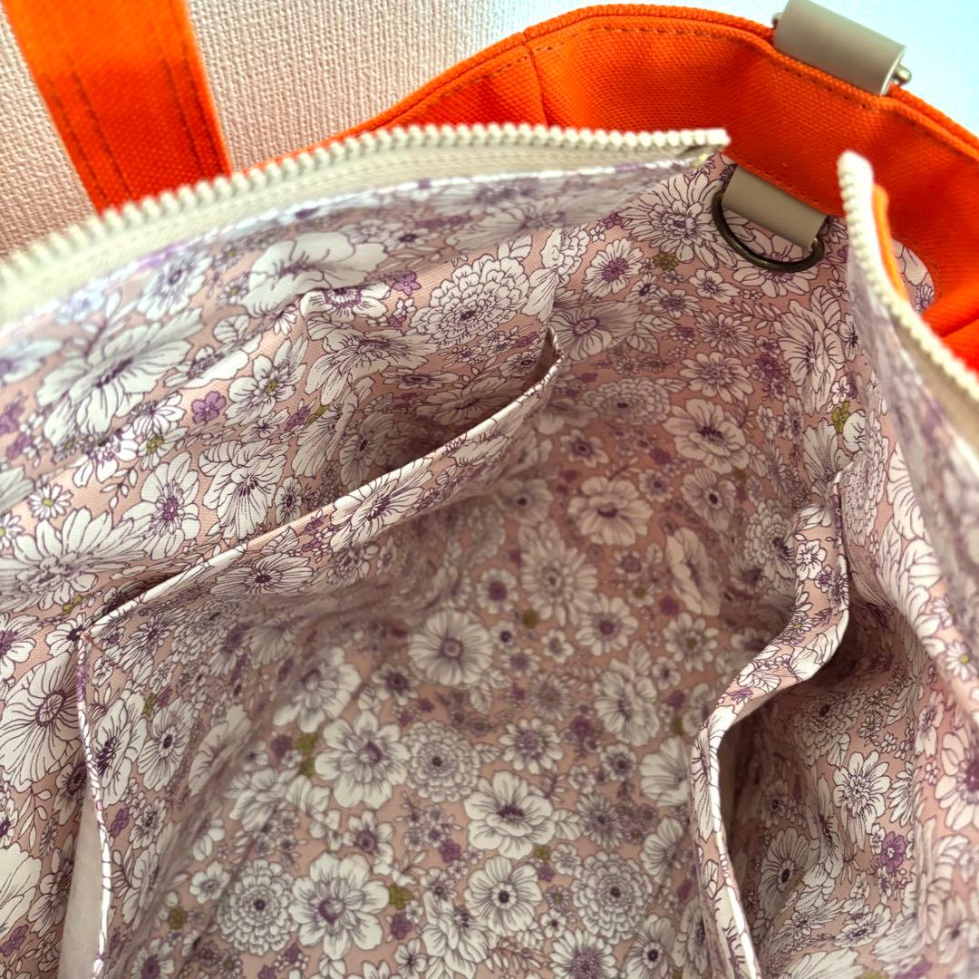 【はるちゃん★☆】ラウンドトートバッグL 倉敷8号帆布　ファスナー開閉