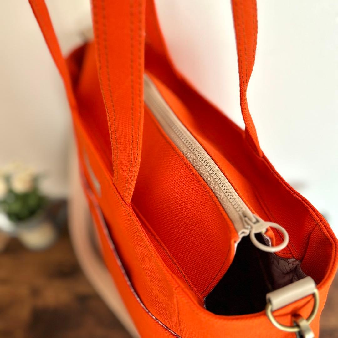 【はるちゃん★☆】ラウンドトートバッグL 倉敷8号帆布　ファスナー開閉