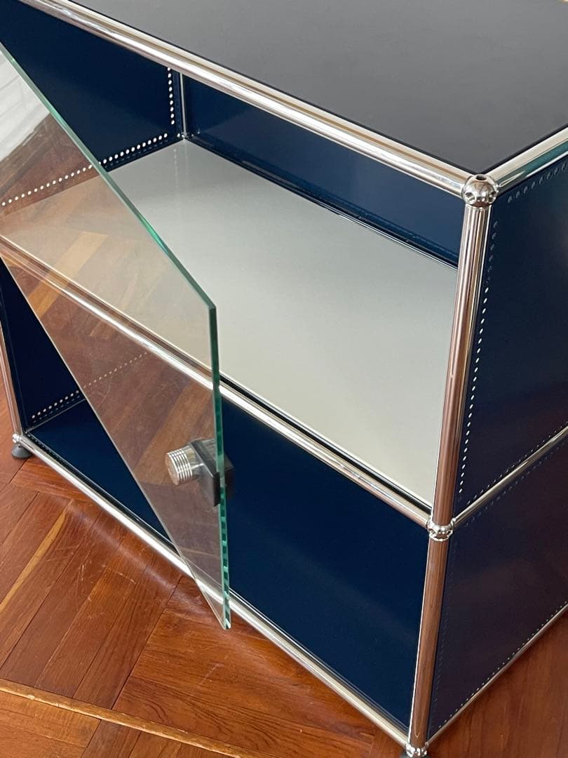 USM ハラー システム 1列 2段 ガラスドア キャビネット