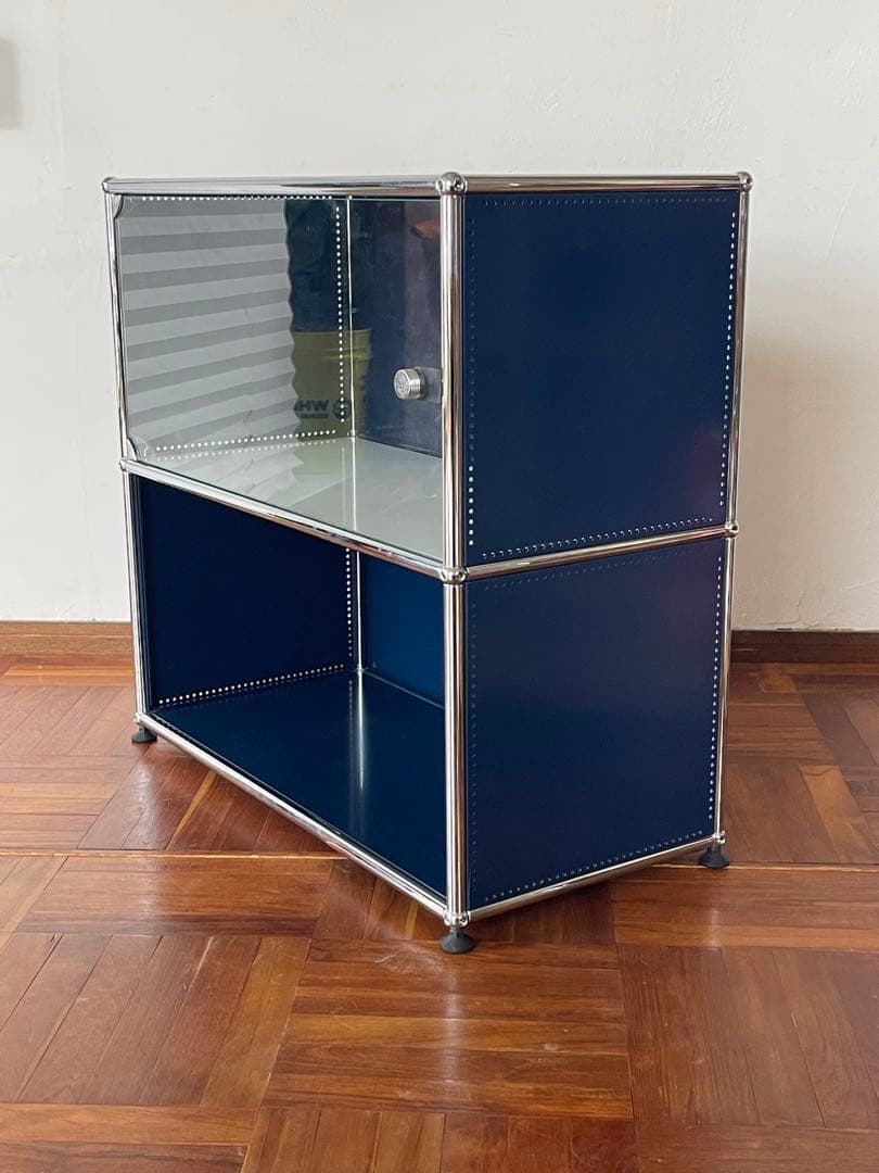 USM ハラー システム 1列 2段 ガラスドア キャビネット