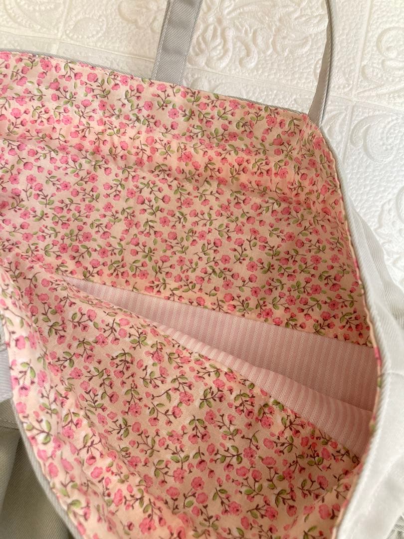 入園入学3点セット　ホワイトグレーのレッスンバッグ　上履き入れ　運動着袋