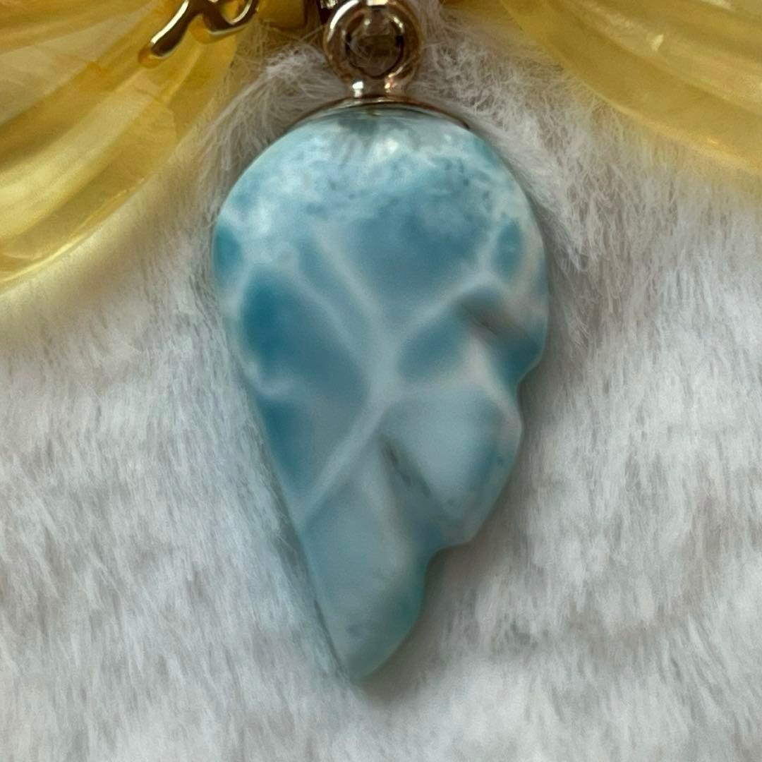 ピカピカ様♥️ラリマー 肉球＆シトリン猫ちゃん天然石ブレスレット