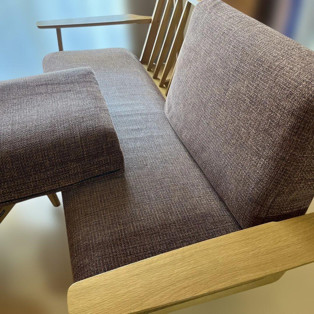 カリモクソファ　2Pソファ　ブラウン系　WU6112S463