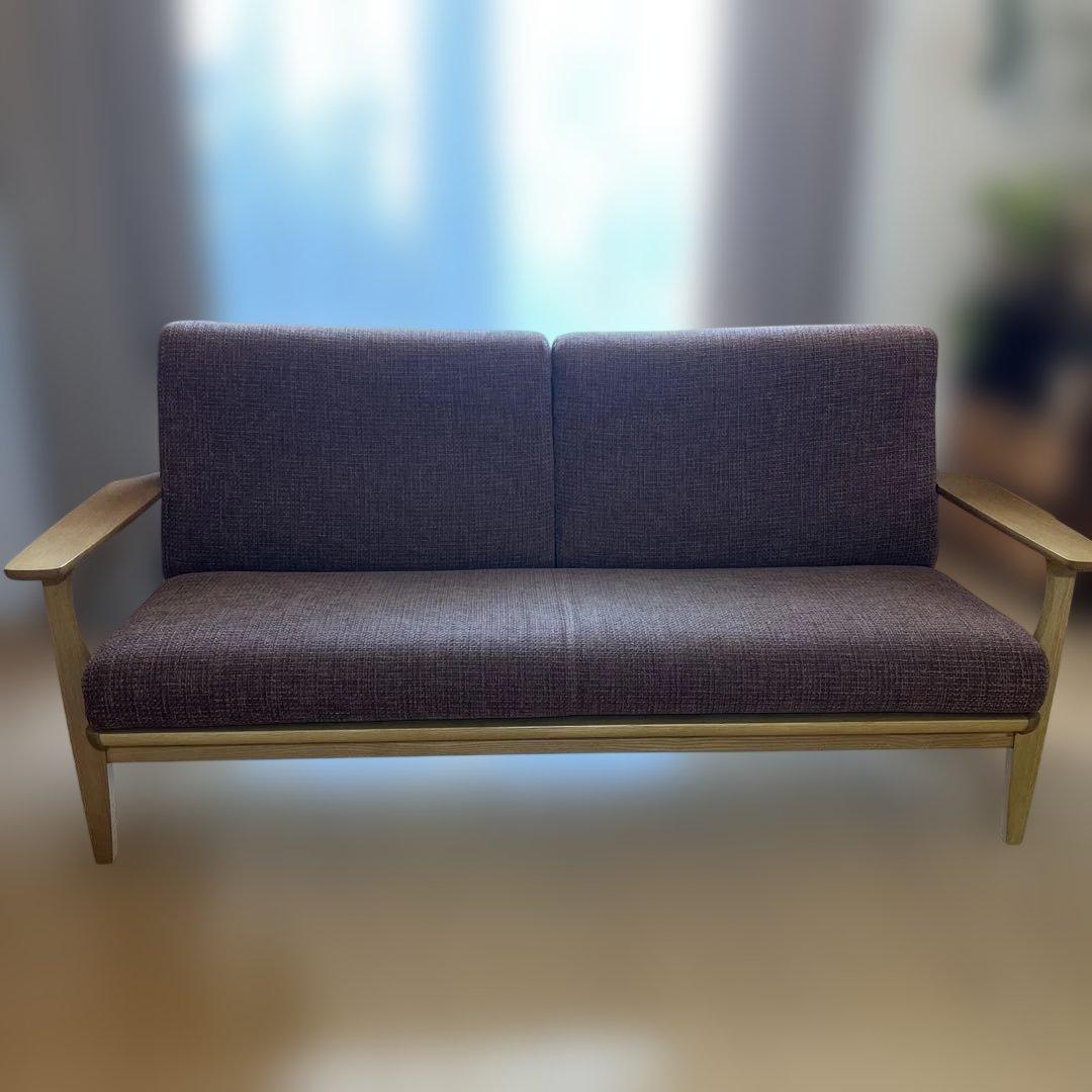 カリモクソファ　2Pソファ　ブラウン系　WU6112S463