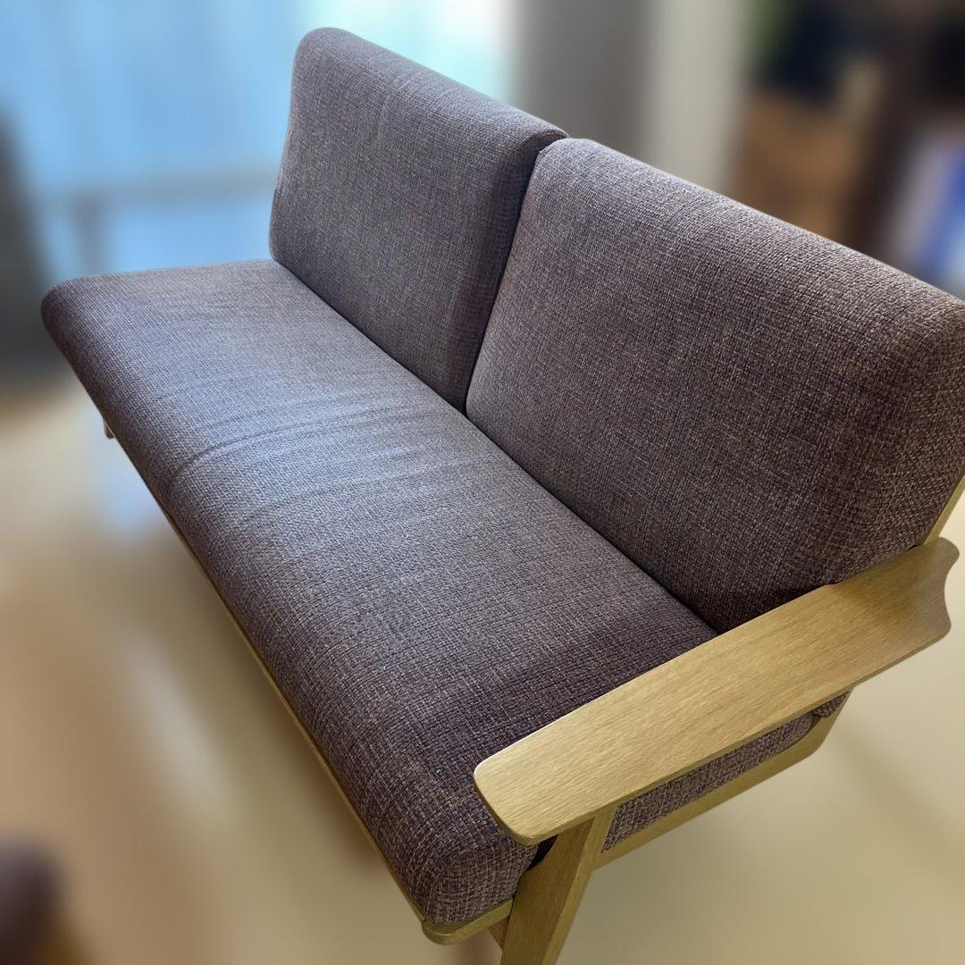 カリモクソファ　2Pソファ　ブラウン系　WU6112S463