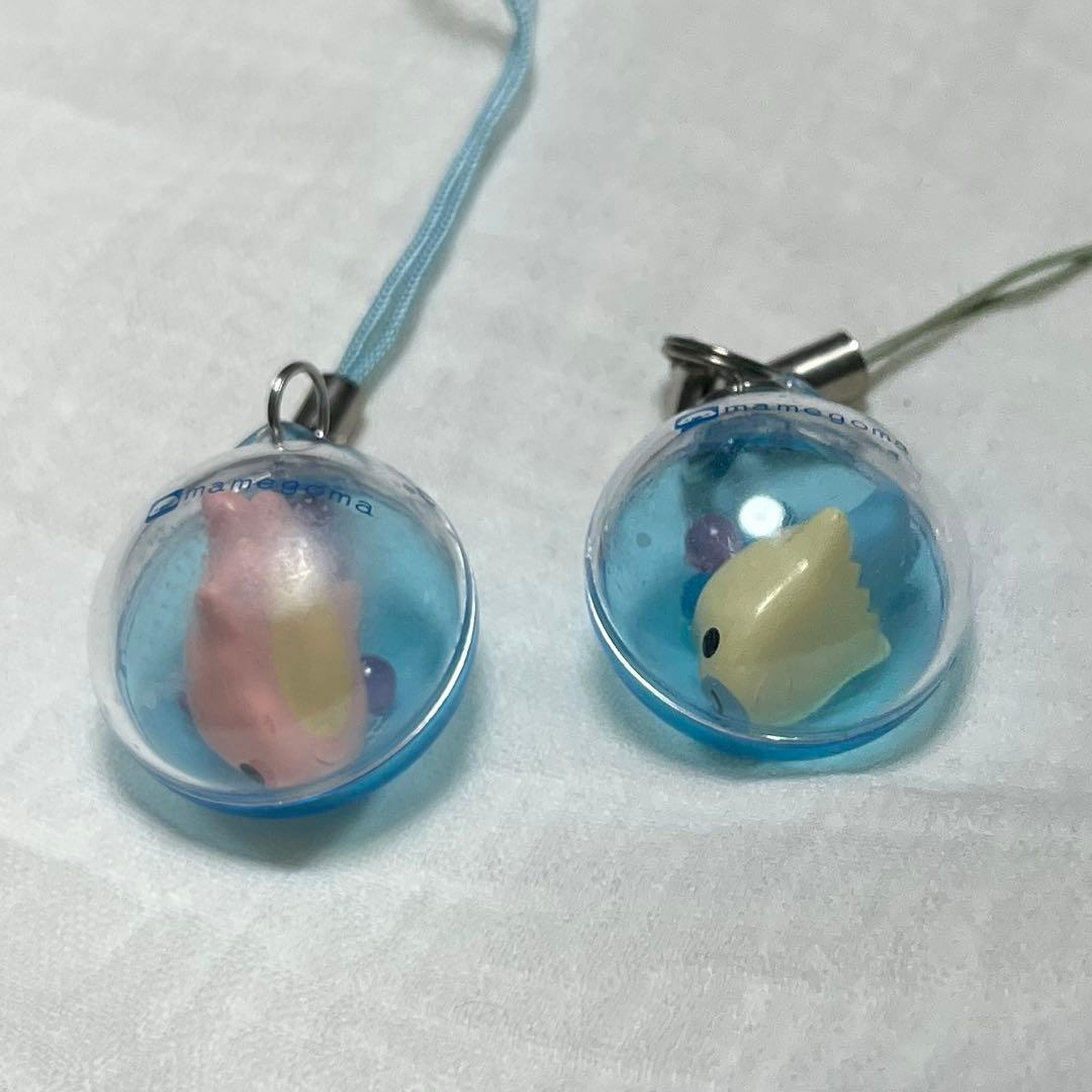 サンエックス　まめゴマ　シャカシャカ　カプセル ストラップ 当時品　2個セット