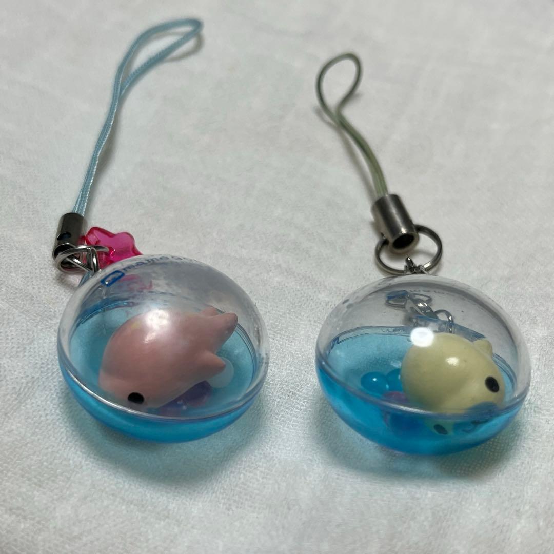 サンエックス　まめゴマ　シャカシャカ　カプセル ストラップ 当時品　2個セット