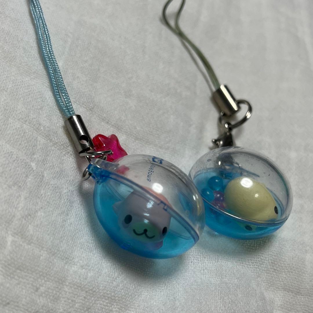 サンエックス　まめゴマ　シャカシャカ　カプセル ストラップ 当時品　2個セット