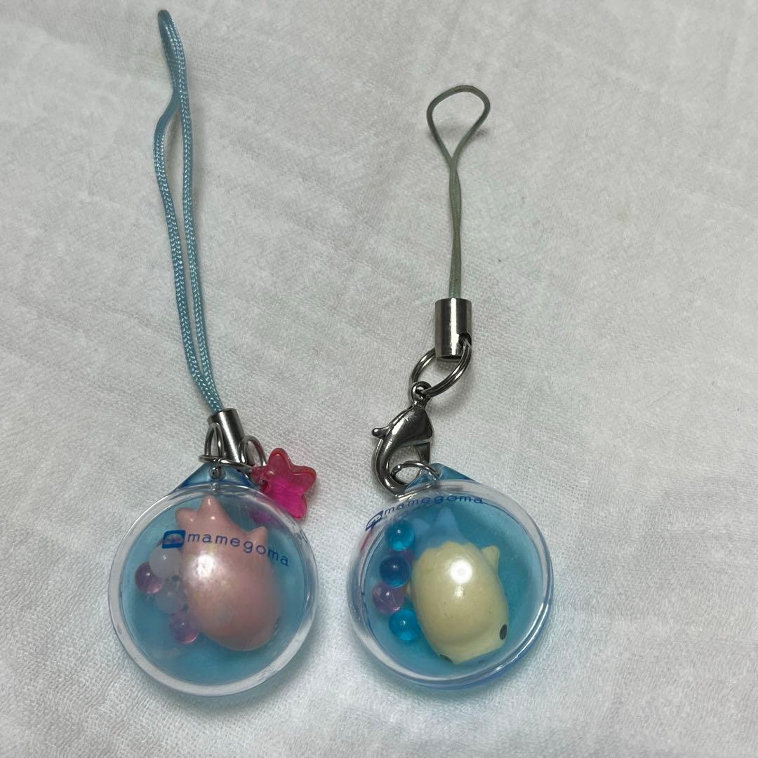 サンエックス　まめゴマ　シャカシャカ　カプセル ストラップ 当時品　2個セット