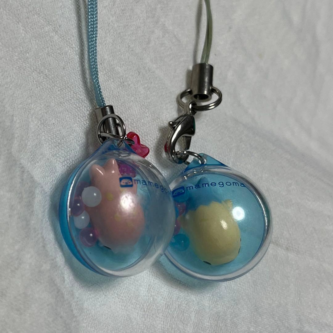 サンエックス　まめゴマ　シャカシャカ　カプセル ストラップ 当時品　2個セット