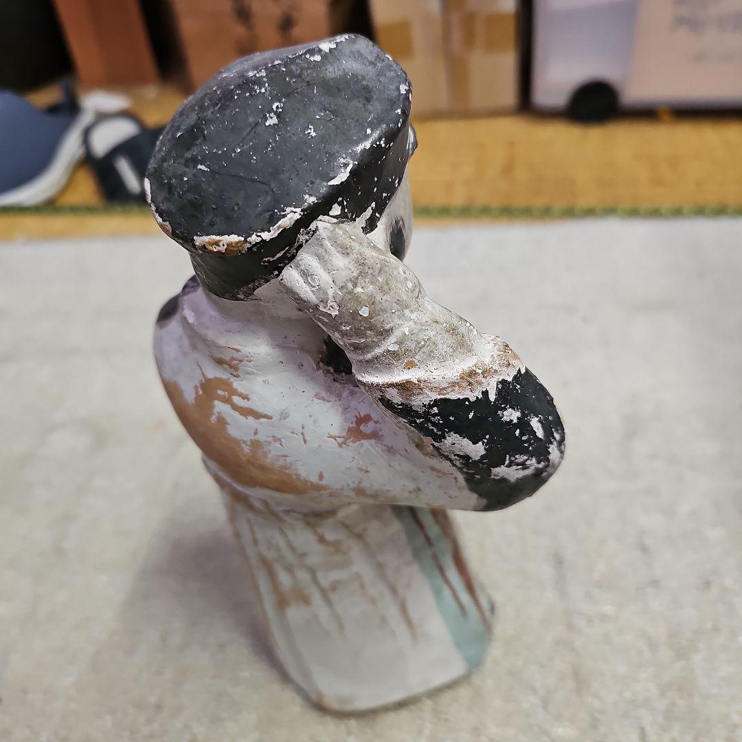 民藝品 明治 照れる男子学生？ 泥人形