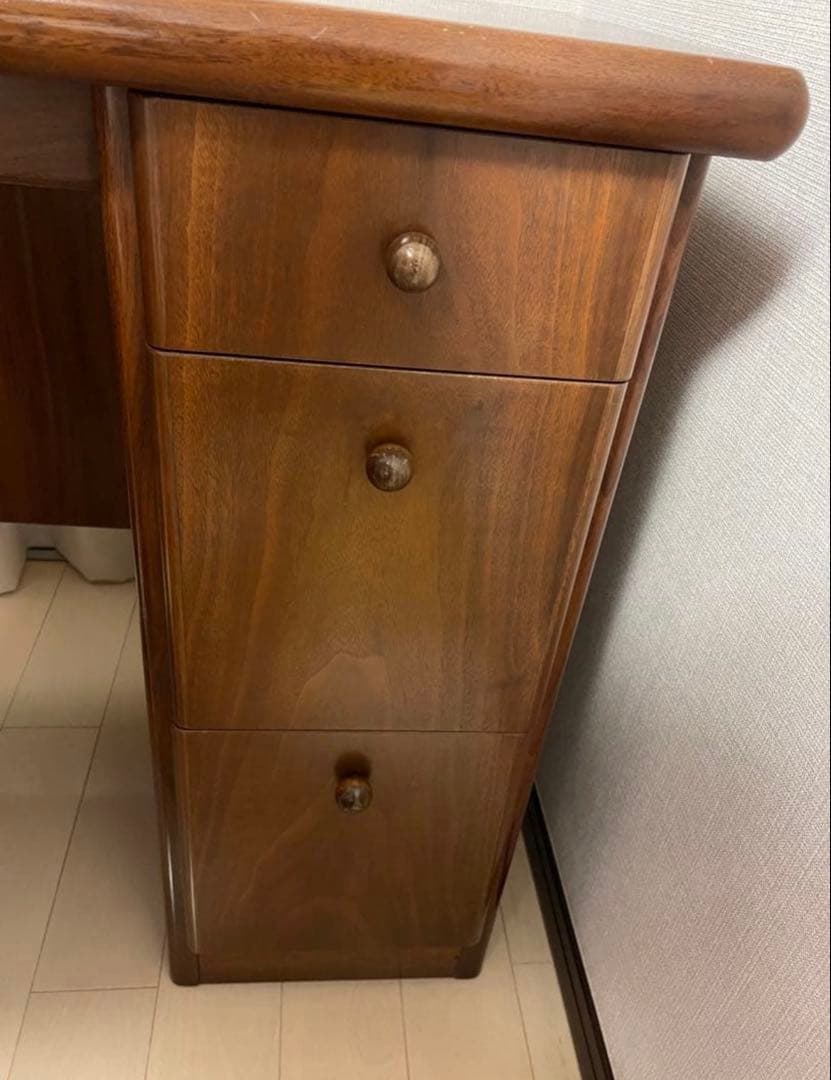 レトロ デスク PCデスク テーブル 木製 机 ウォールナット材