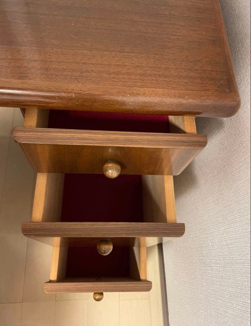 レトロ デスク PCデスク テーブル 木製 机 ウォールナット材