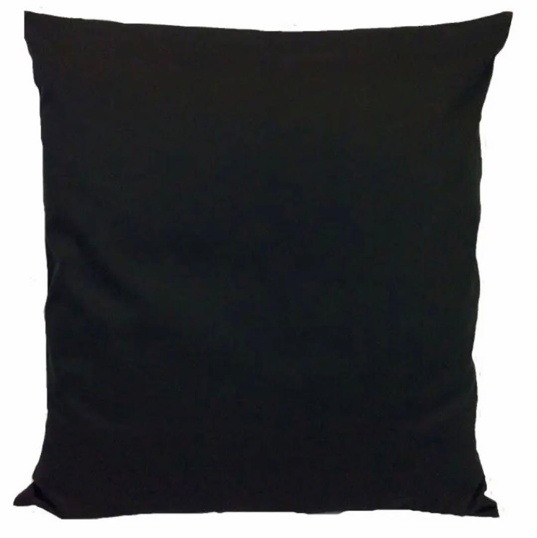 座布団カバー コットン100%厚手生地 55×59cmブラック 10枚 日本製