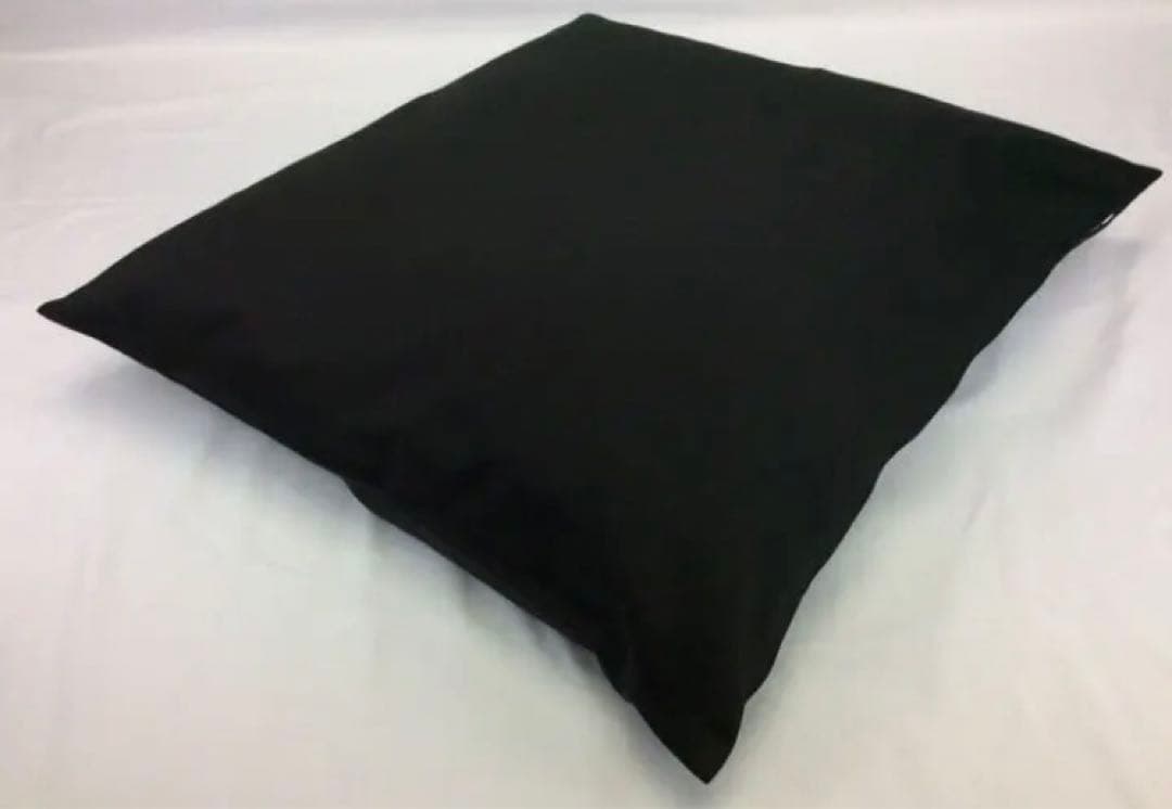座布団カバー コットン100%厚手生地 55×59cmブラック 10枚 日本製