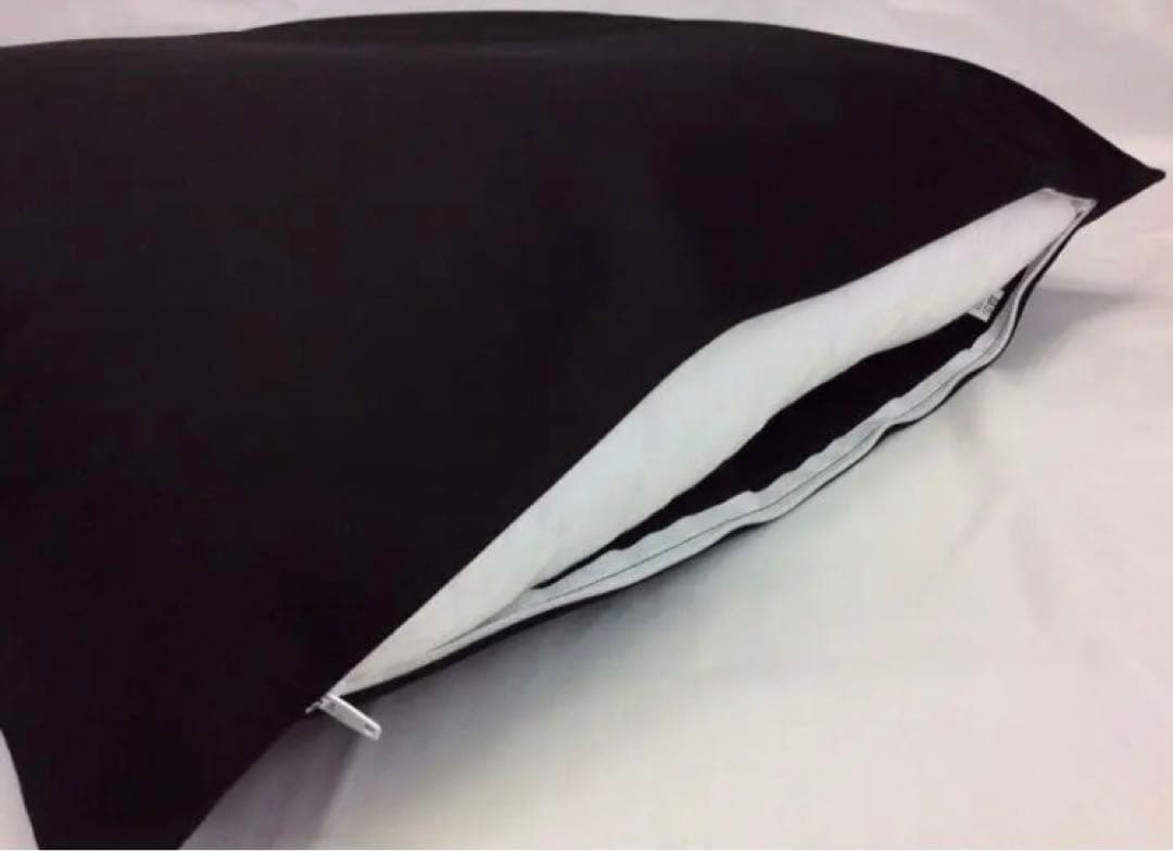 座布団カバー コットン100%厚手生地 55×59cmブラック 10枚 日本製