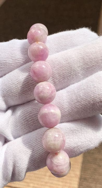 ☆可愛らしい！大玉！クンツァイト ブレスレット☆  No620