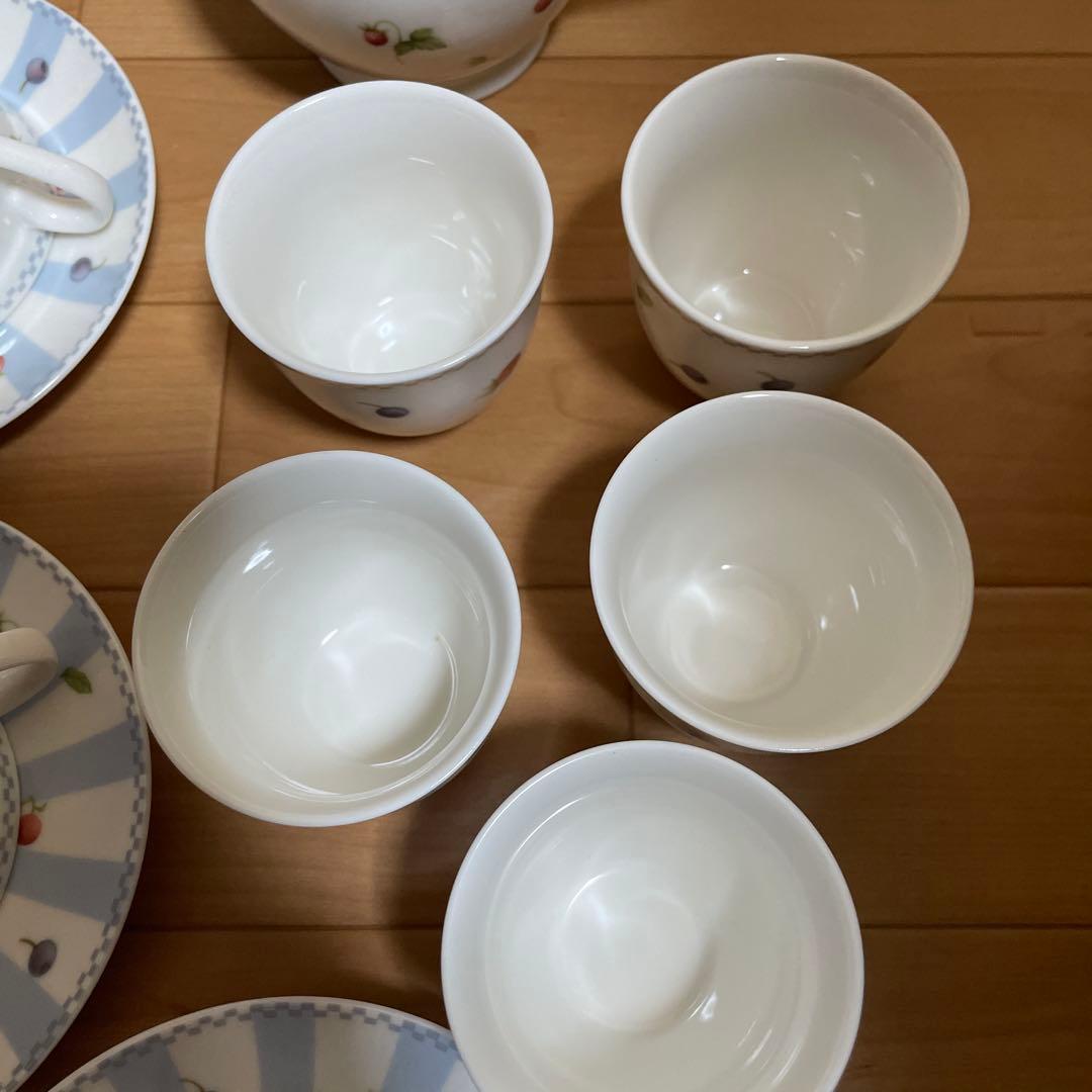 ナルミ　さくらんぼストロベリーガーデン　カップ＆ソーサー　ポット付茶器　16点