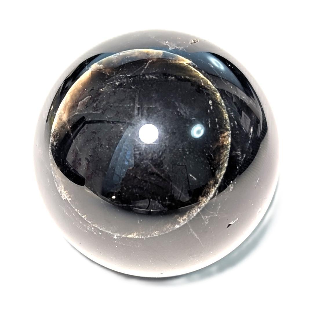 一点物 黒水晶 モリオン スフィア 山東省産 44ミリ 120g 浄化力