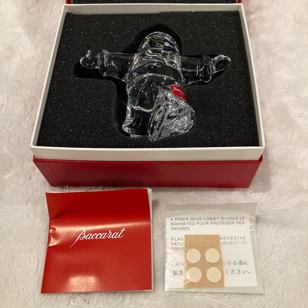 Baccarat バカラ　フィギュリン サンタクロース スケート　スノーマン