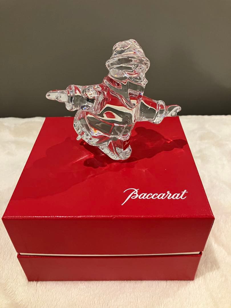 Baccarat バカラ　フィギュリン サンタクロース スケート　スノーマン
