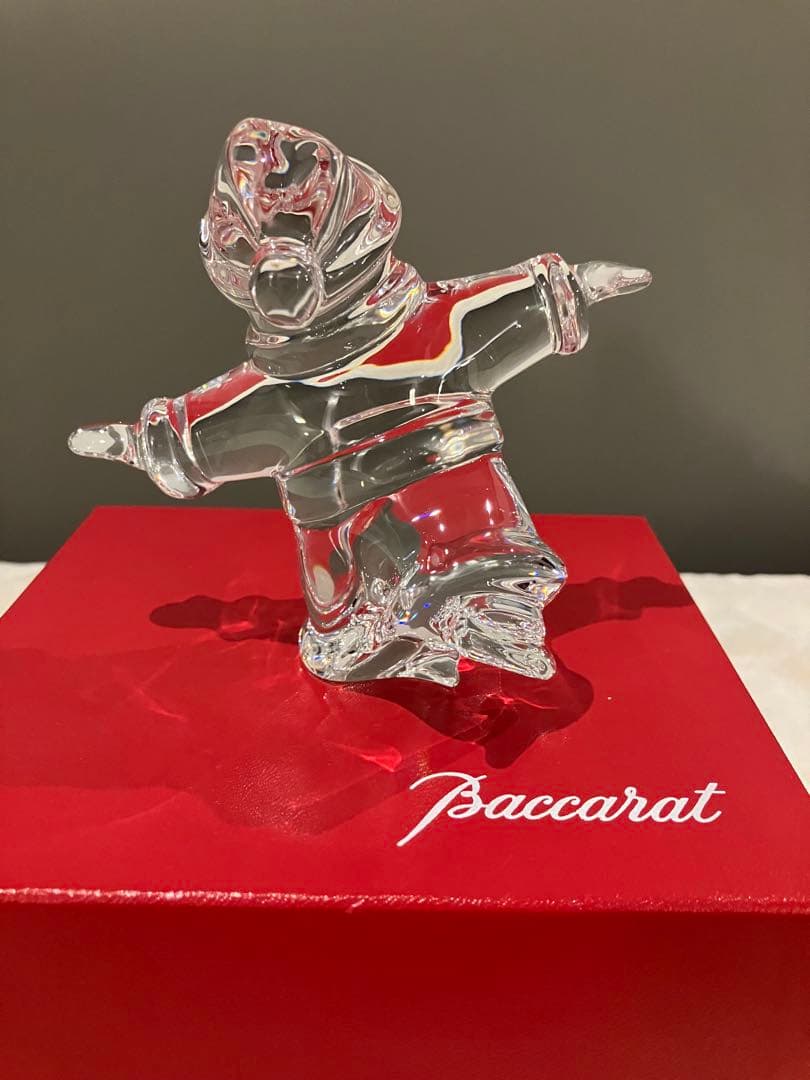 Baccarat バカラ　フィギュリン サンタクロース スケート　スノーマン