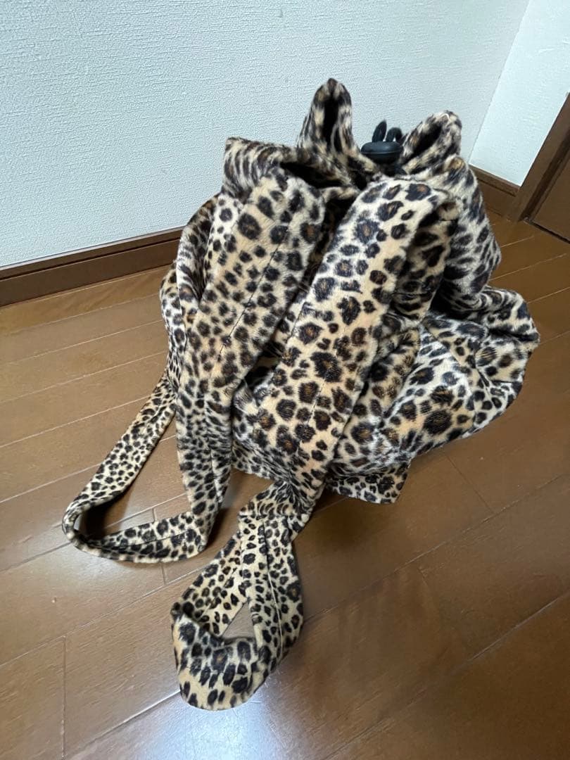 【希少】ハンドメイド　フリースリュック　レオパード　y2k