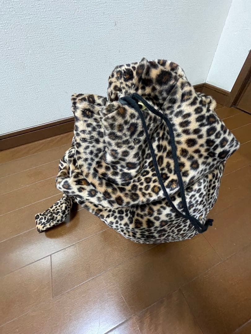 【希少】ハンドメイド　フリースリュック　レオパード　y2k