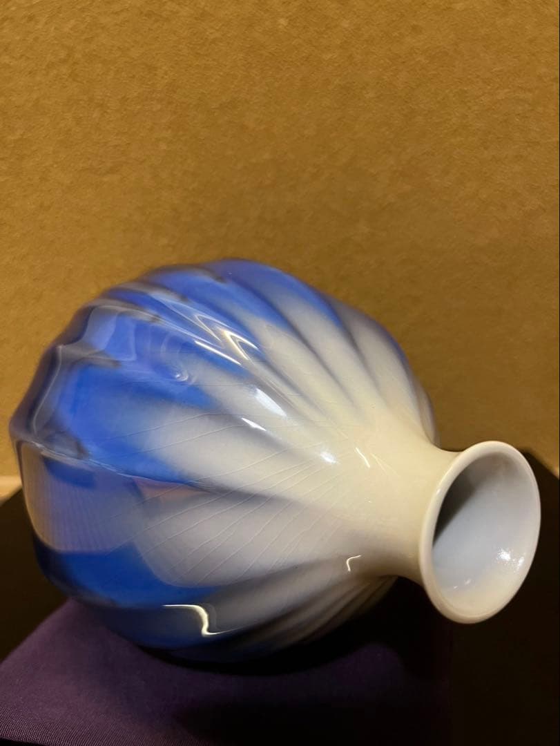 なみへい様　四代徳田八十吉　『龍王』　飾り瓶　花入