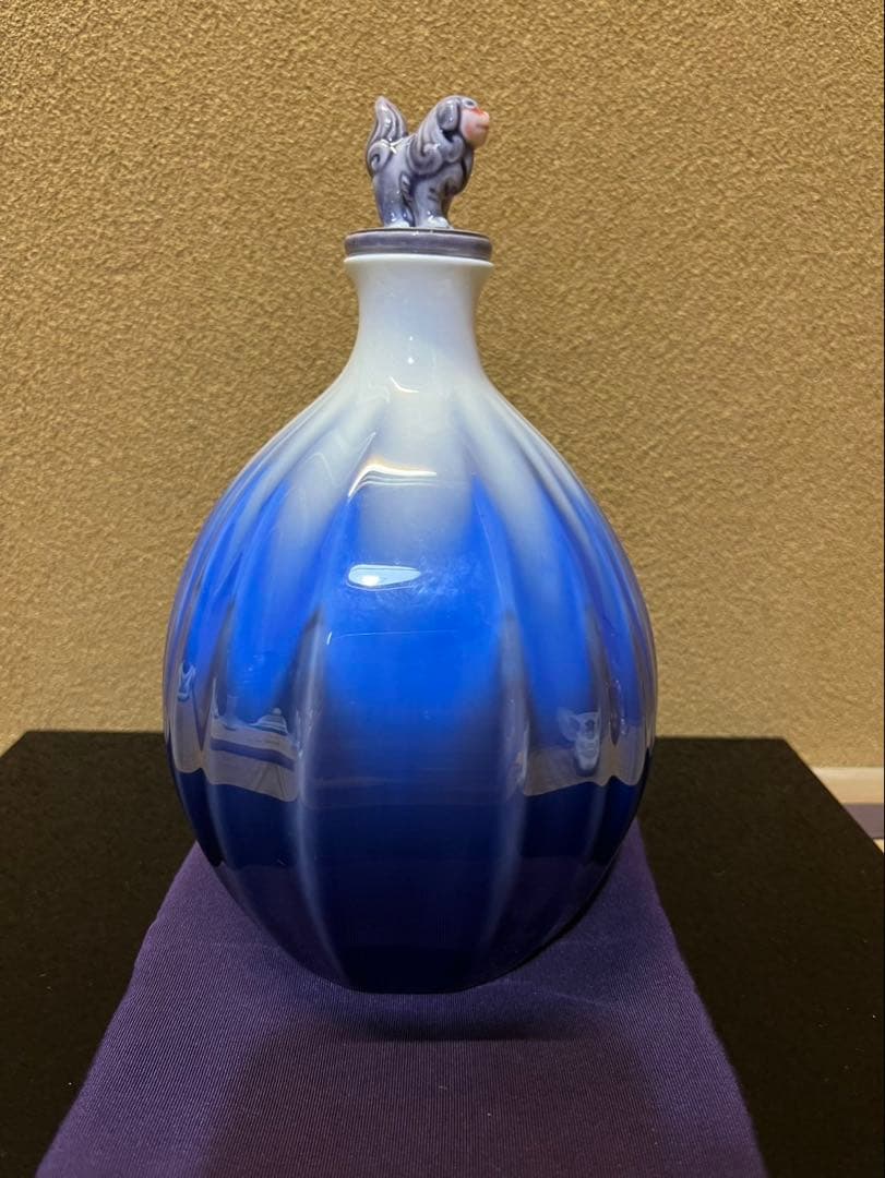 なみへい様　四代徳田八十吉　『龍王』　飾り瓶　花入