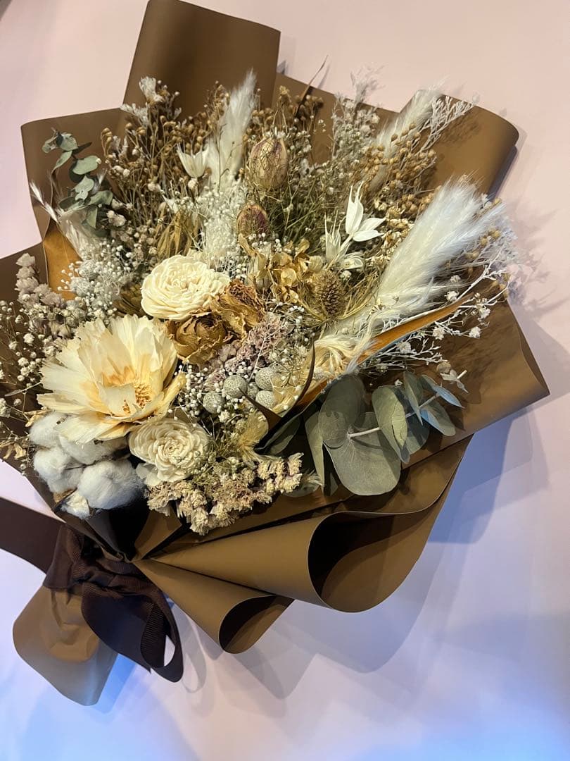 ドライフラワー スワッグ ベージュ系