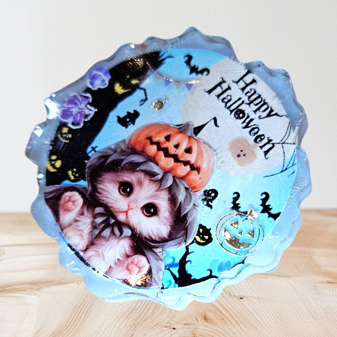SALE❤NO.978❤猫  ハロウィン❤レジンへアゴム ブローチ