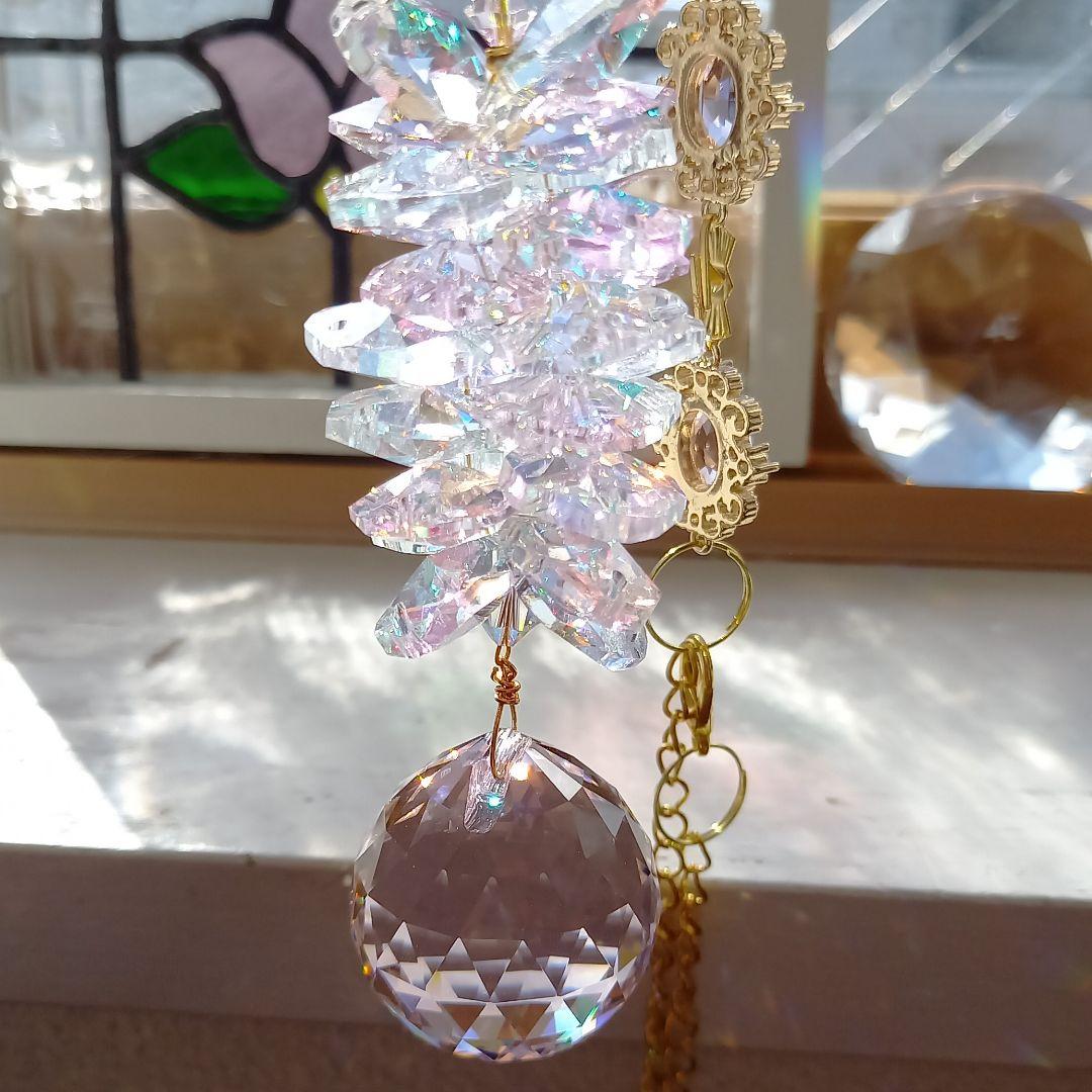 サンキャッチャー♡ハンドメイド「スワロフスキー✧︎ロザリン♡」