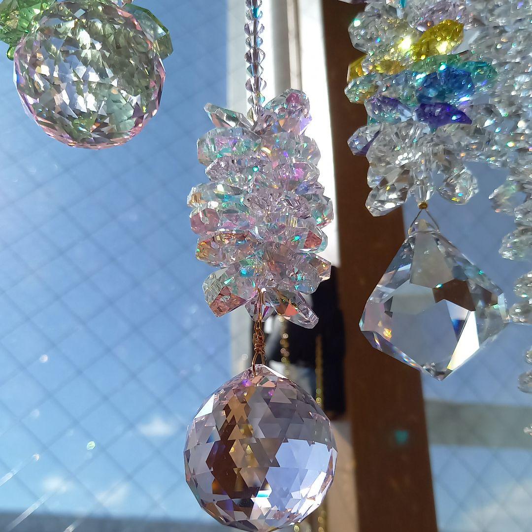 サンキャッチャー♡ハンドメイド「スワロフスキー✧︎ロザリン♡」