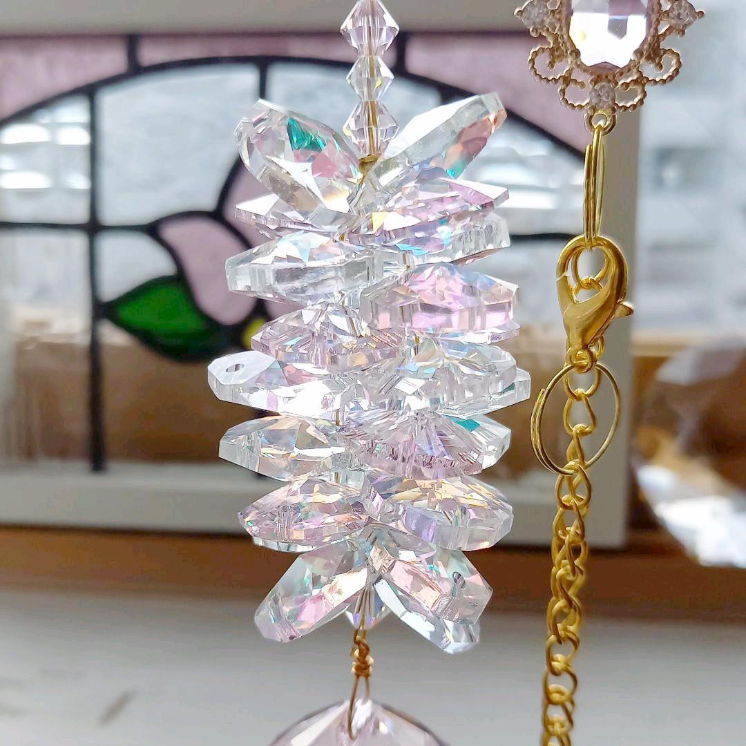 サンキャッチャー♡ハンドメイド「スワロフスキー✧︎ロザリン♡」