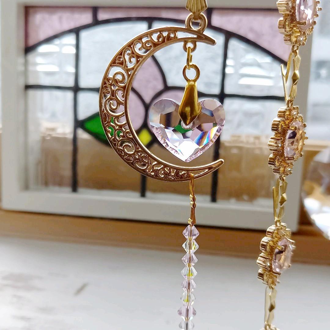 サンキャッチャー♡ハンドメイド「スワロフスキー✧︎ロザリン♡」