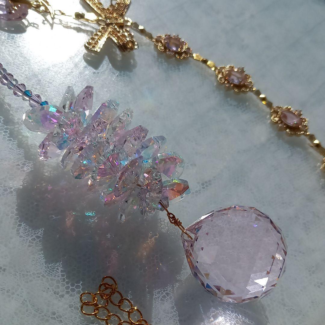 サンキャッチャー♡ハンドメイド「スワロフスキー✧︎ロザリン♡」