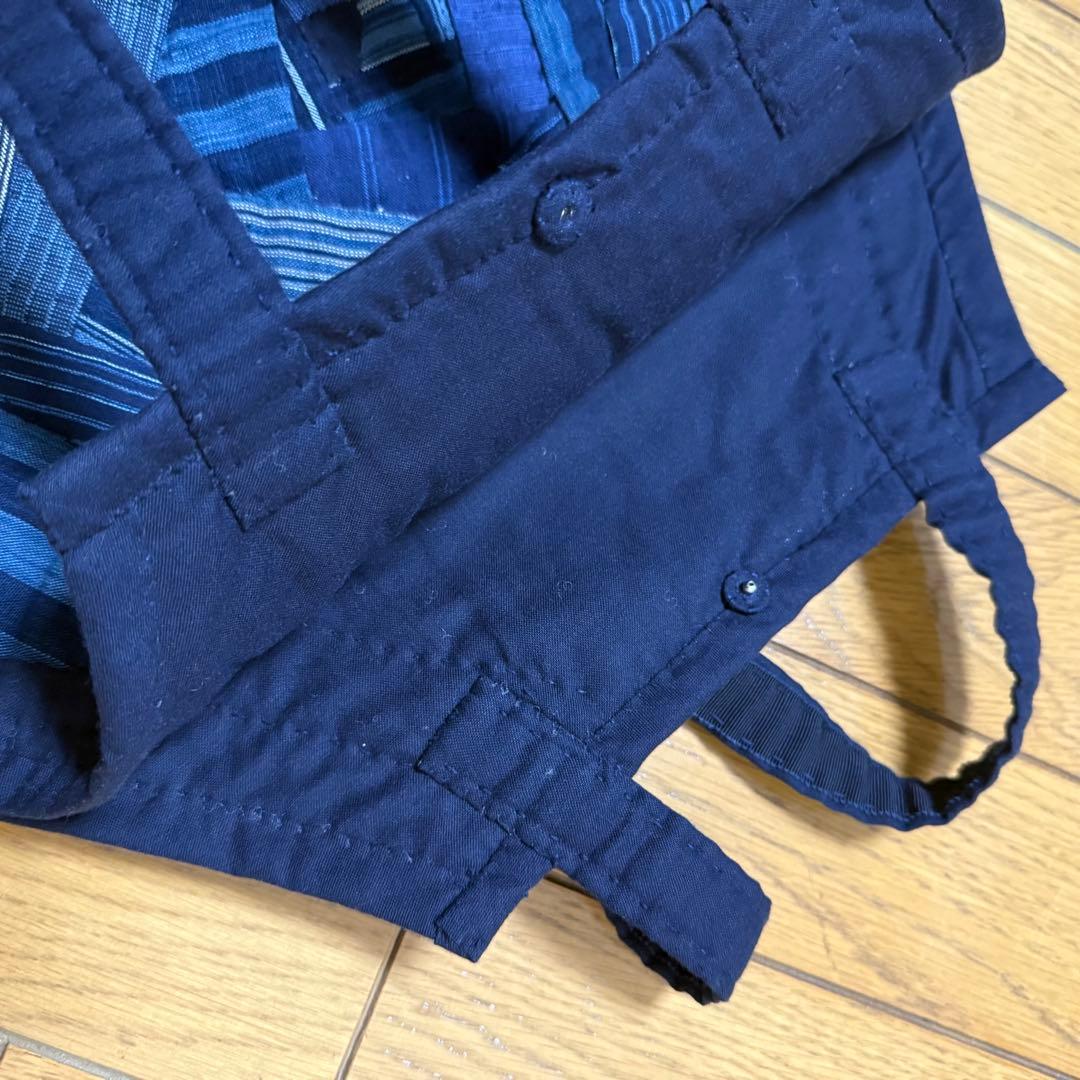 藍染 カスリ パッチワーク 手作り 手提げバック ハンドメイド