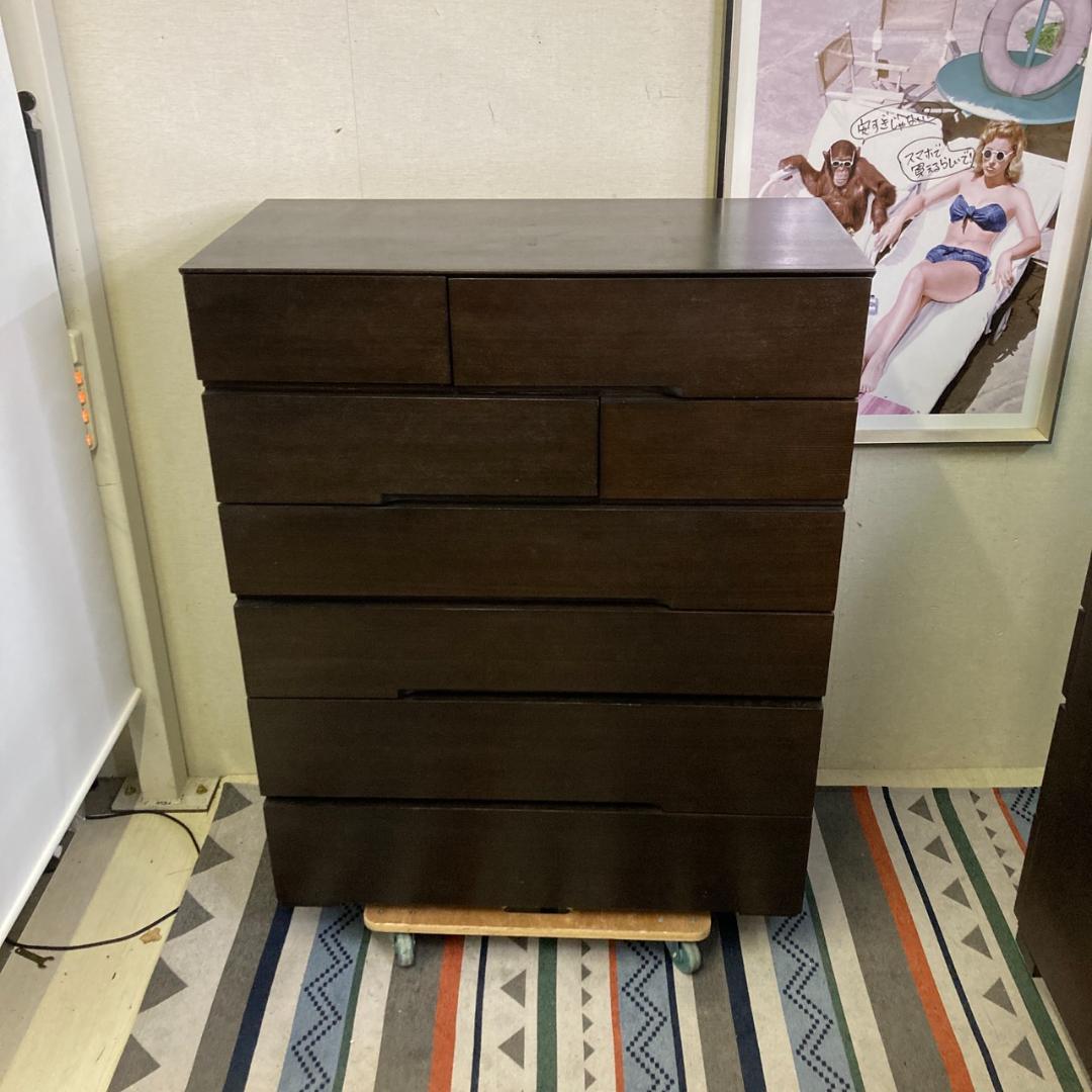 H25797 幅90cm ハイチェスト 6段 たんす KYOWA