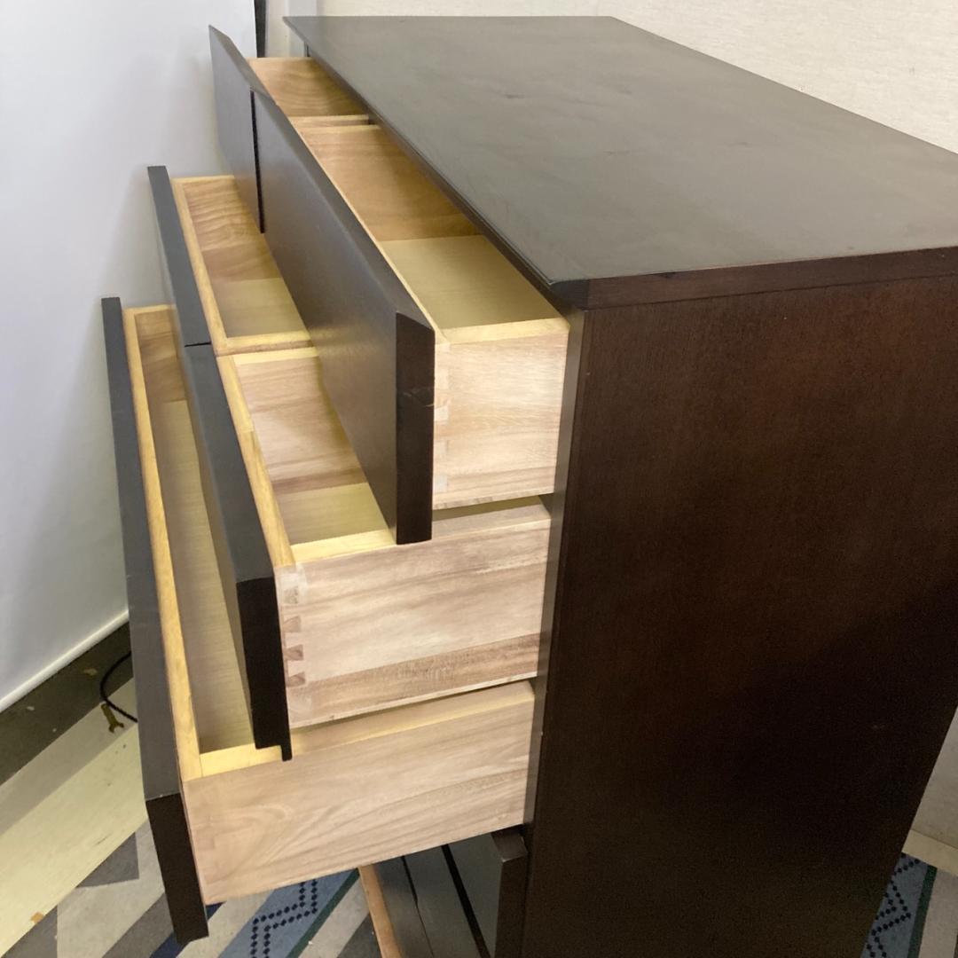 H25797 幅90cm ハイチェスト 6段 たんす KYOWA